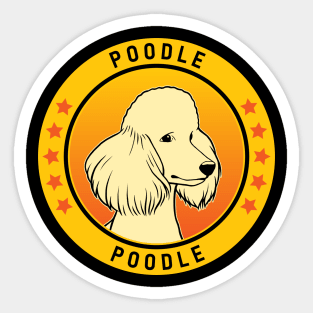 Poodle Dog Portrait Sticker